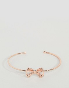 Тонкий браслет-манжет с бантиком Ted Baker Sweetie - Золотой