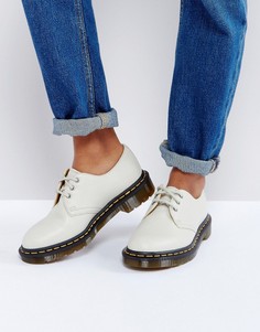 Кожаные туфли на плоской подошве со шнуровкой Dr Martens 1461 - Белый