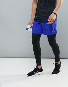 Синие шорты для бега Nike 7 Flex 642807-430 - Синий