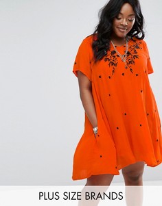 Свободное платье с вышивкой Alice &amp; You - Оранжевый