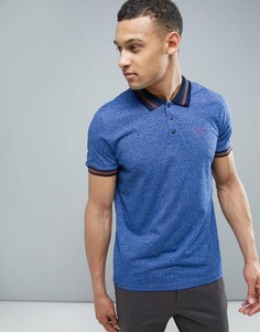 Меланжевое поло Ted Baker Golf - Темно-синий