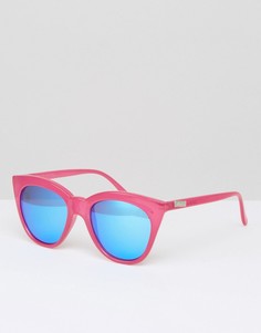 Большие солнцезащитные очки кошачий глаз Le Specs Hot - Розовый