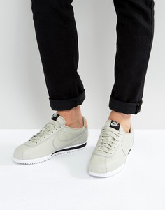 Бежевые кожаные кроссовки Nike Cortez SE 861535-005 - Бежевый