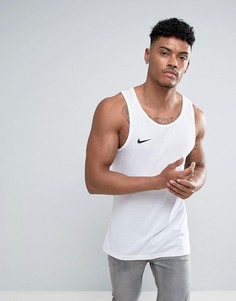 Белая майка из быстросохнущей ткани с логотипом-галочкой Nike Basketball 830953-100 - Черный