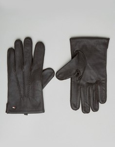 Кожаные перчатки Tommy Hilfiger - Коричневый
