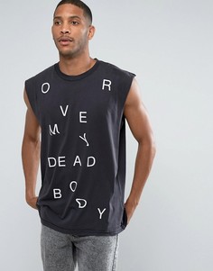 Футболка с принтом Over My Dead Body Cheap Monday Sound Tank - Черный