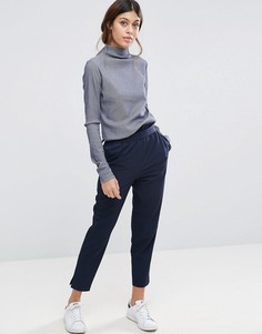 Брюки с завышенной талией ASOS - Темно-синий