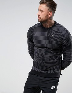 Черный свитшот с геометрическим принтом Nike 848632-010 - Черный