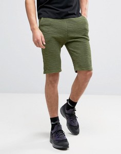Фланелевые трикотажные шорты цвета хаки SikSilk - Зеленый