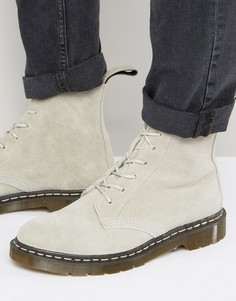 Замшевые ботинки с 6 парами люверсов Dr Martens Made In England Arthur - Серый