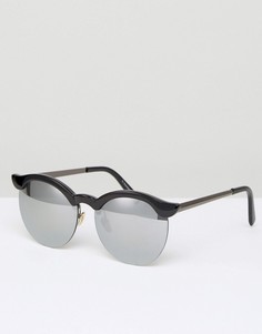 Черные круглые солнцезащитные очки 7X - Черный