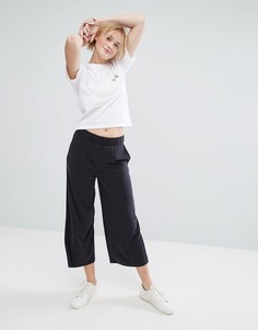 Брюки с широкими штанинами Monki - Черный