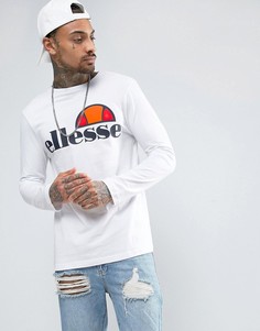 Белый лонгслив с классическим логотипом Ellesse - Белый