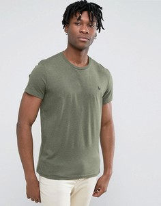 Меланжевая футболка цвета хаки с логотипом в виде фазана Jack Wills Sandleford - Зеленый