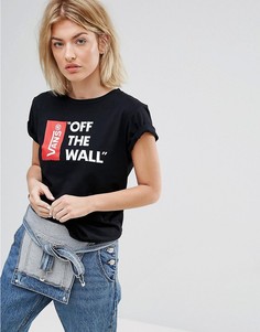 Черная футболка с логотипом Vans Off The Wall - Черный