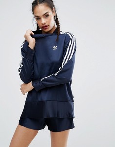 Свитшот с плиссированной отделкой adidas Originals Adicolor Deluxe - Белый