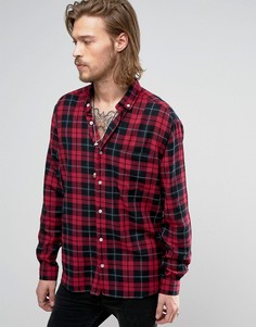 Розовая oversize-рубашка в клетку ASOS - Розовый