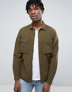 Рубашка классического кроя с двумя карманами ASOS - Зеленый
