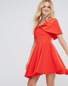 Платье мини для выпускного на одно плечо ASOS - Красный