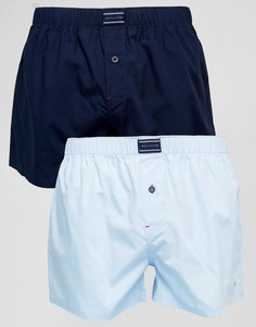 2 синих тканых боксеров Tommy Hilfiger - Синий