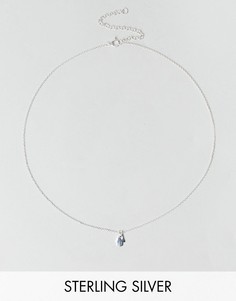 Серебряное ожерелье с подвеской-хамсой ASOS - Серебряный