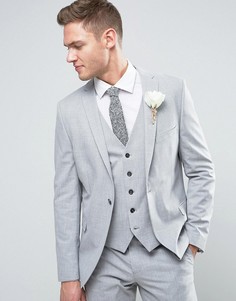 Облегающий пиджак Selected Homme Wedding - Серый