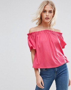 Топ с открытыми плечами New Look - Розовый