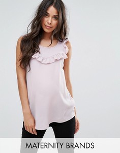 Топ с оборками New Look Maternity - Розовый