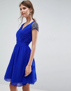 Платье для выпускного с открытой спиной Little Mistress - Синий