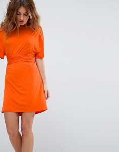 Платье мини с поясом ASOS - Оранжевый