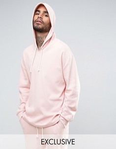 Oversize-худи розового цвета из вафельного трикотажа Puma эксклюзивно для ASOS - Розовый