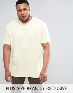 Желтая oversize-футболка с вафельной текстурой Puma PLUS эксклюзивно для ASOS - Желтый