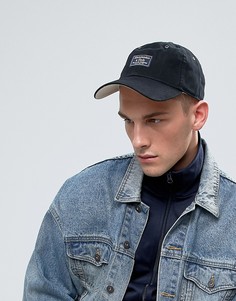 Черная саржевая кепка с логотипом-накладкой Abercrombie &amp; Fitch - Черный