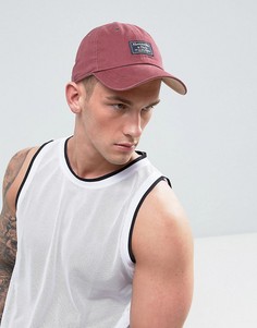 Темно-красная кепка из саржи с логотипом-нашивкой Abercrombie &amp; Fitch - Красный