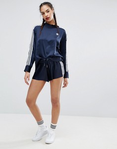 Плиссированные шорты мини adidas Originals Adicolor Deluxe - Синий
