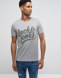 Футболка с вышивкой Jack &amp; Jones Originals - Серый