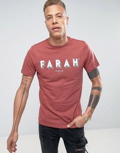 Красная облегающая футболка с логотипом Farah Haven - Красный