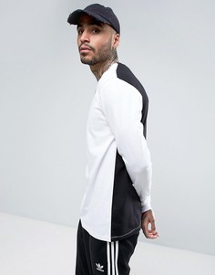 Белый лонгслив с контрастной вставкой сзади ASOS - Белый
