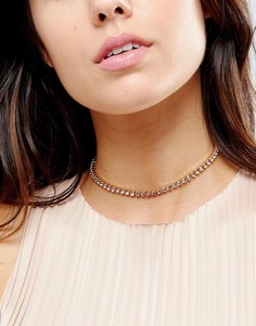 Ожерелье-чокер с чашкой на цепочке ASOS - Розовый