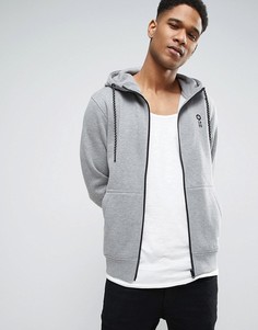 Худи на молнии с логотипом на груди Jack &amp; Jones Core - Серый