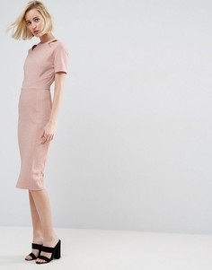 Фактурное платье с вырезами ASOS - Розовый