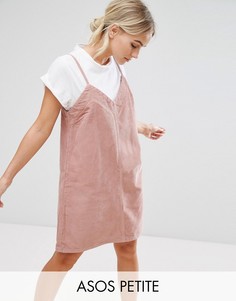 Розовое платье-комбинация из вельвета ASOS PETITE - Розовый