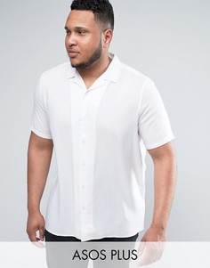 Свободная белая рубашка из вискозы ASOS PLUS - Белый