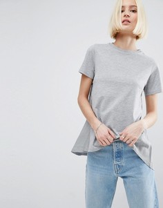 Футболка в полоску с кейпом сзади ASOS - Мульти