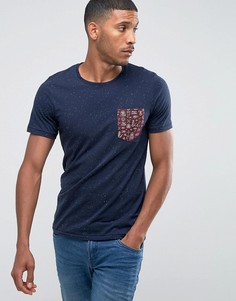 Футболка с принтом на кармане Jack &amp; Jones - Темно-синий