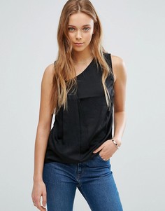 Топ с асимметричным вырезом Vero Moda - Черный