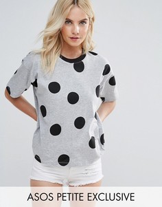 Топ в горошек ASOS PETITE - Серый