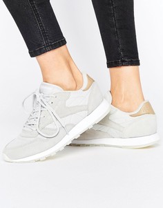 Серые кожаные кроссовки Reebok Classic Seaworn - Серый