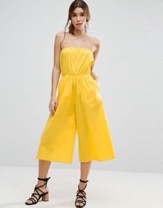 Хлопковый комбинезон-бандо ASOS - Желтый