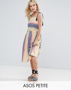 Полосатый выбеленный сарафан с кисточками ASOS PETITE - Мульти